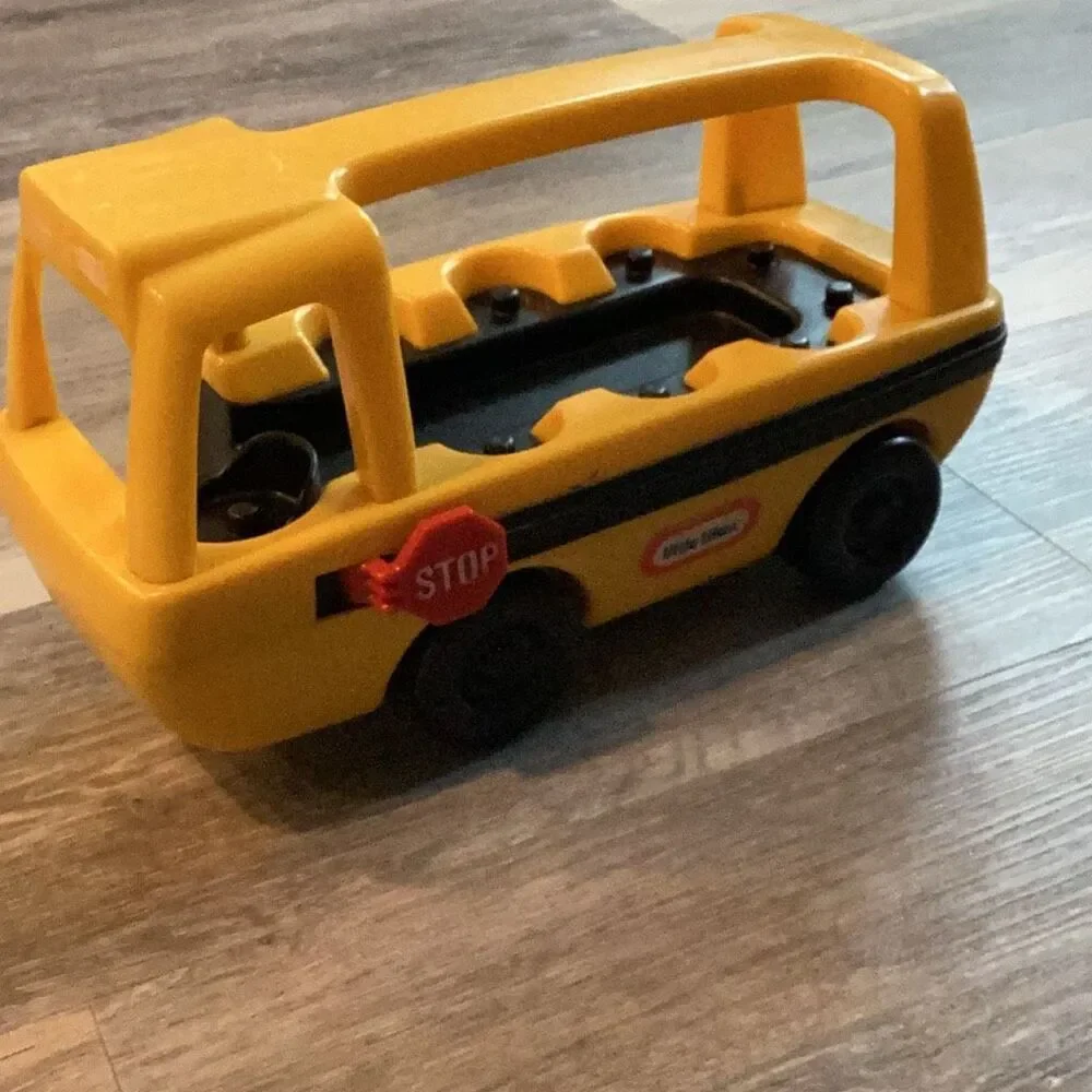 Vintage Little Tikes School Bus Toddle Tots Vehicle Toy USA Made